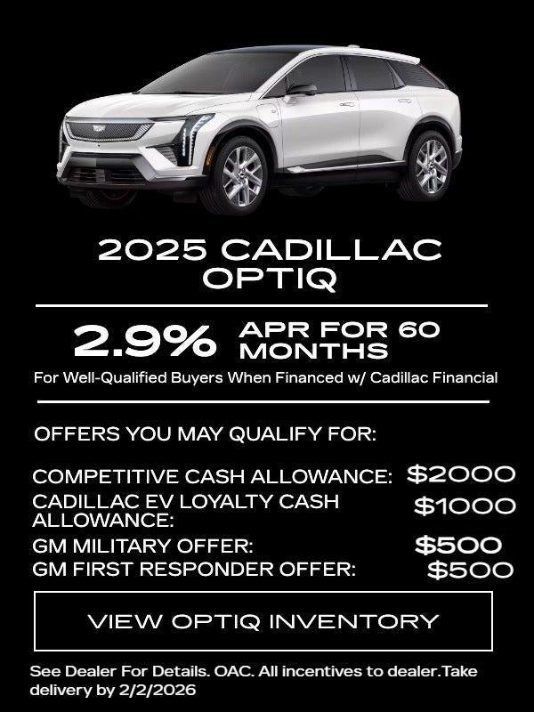 2025 Cadillac Optiq Specials