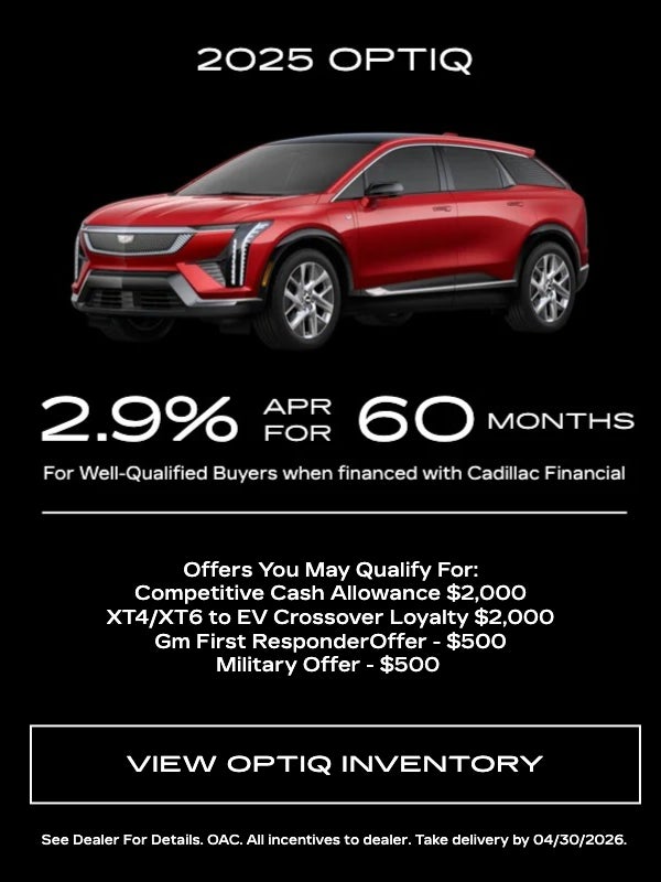 2025 Cadillac Optiq Specials
