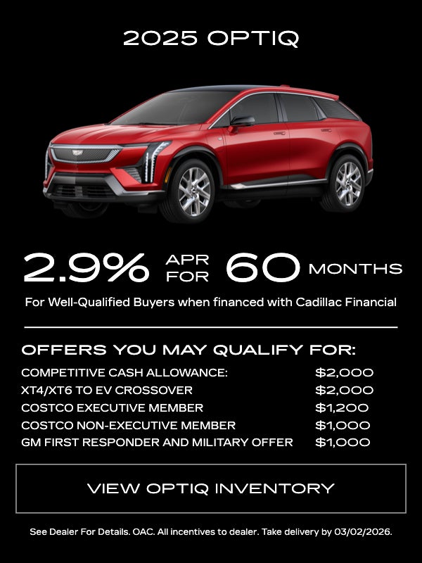 2025 Cadillac Optiq Specials